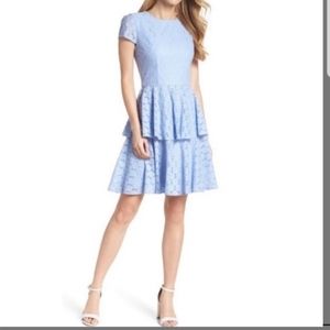 Gal Meets Glam Daisy Lace Tier Fit & Flare Dress